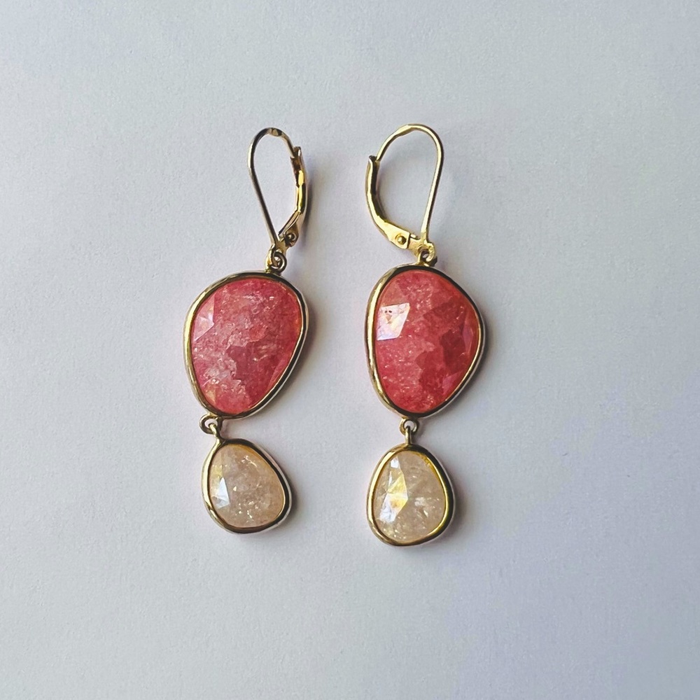 Earrings (925 silver) with alpanites (sterling silver)